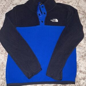 The North Face Black and Blue Fleece Pullover
